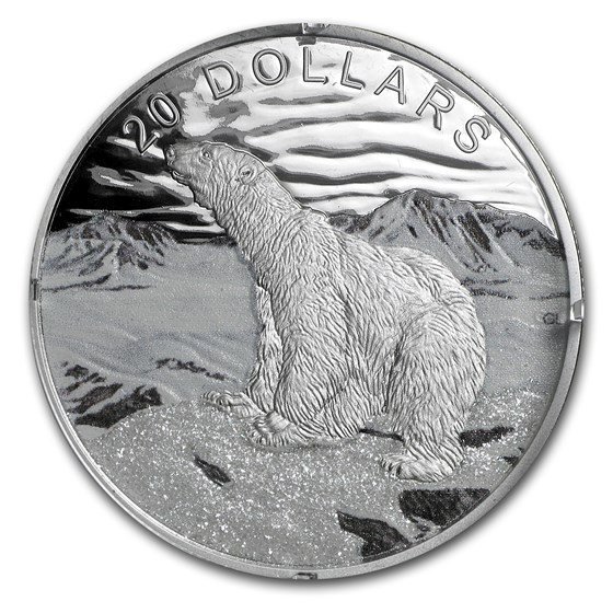 2017 Canada 1 oz Silver $20 Glistening North: The Polar Bear Prf 2017 Canada 1 oz Silver $20 Glistening North: The Polar Bear Prf